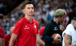 Igor Milicic, head coach for the Poland national team, is seen during a basketball interna...