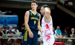 Pelle Larsson plays during a basketball international friendly match between Poland and Sw...