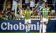 Fenerbahce SK midfielder Fred scores the 3-1 and celebrates the goal during the match betw...