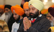 Sikhs offer prayers at a gurdwara (Sikh Temple) during Vaisakhi in Toronto, Ontario, Canad...