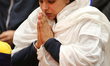 Sikhs offer prayers at a gurdwara (Sikh Temple) during Vaisakhi in Toronto, Ontario, Canad...