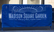 Close up at the logo inscription of MADISON SQUARE GARDEN. Exterior street view of the ico...