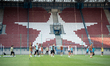 Shakhtar players train at Henryk Reyman Municipal Stadium ahead of the UEFA Europa League...