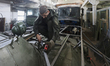 A mechanic from the repair team of the 5th Skif Separate Slobozhanska Brigade of Ukraine's...