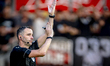 Referee Jocelyn Gourvennec officiates during the match between Utrecht and Servette at the...