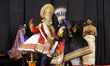 Indian artists led by N. Ramankutty perform Kathakali, a traditional dance performed espec...