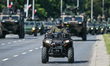 WARSAW, POLAND - AUGUST 15:A Polish Armed Forces Polaris quad is seen during the Armed Fo...
