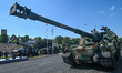 WARSAW, POLAND - AUGUST 15:A Polish Armed Forces' AHS Krab 155mm self-propelled tracked g...