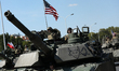 In Warsaw, Poland, on August 15, 2025, a U.S. Army M1 Abrams tank participates in a milita...