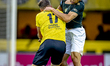 NAC Breda forward Sydney van Hooijdonk and Fortuna Sittard defender Shawn Adewoye play dur...