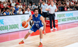 Edon Maxhuni plays during the basketball international friendly match between Poland and F...