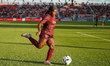 Nikayla Small #4 of AFC Toronto passes the ball against Vancouver Rise FC during the North...