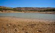 Lake Zarzar in rural Damascus shows drought conditions for the first time in many years, w...
