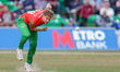 Tom Scriven bowls during the Metro Bank One Day Cup match between Leicestershire Foxes and...