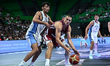 Andrejs Grazulis of Latvia competes with Alexandros Samodurov of Greece during the Aegean...