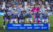 Players of CD Leganes pose for the official photo during the LaLiga Hypermotion football m...