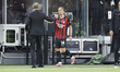 Luka Modric of AC Milan and head coach Massimiliano Allegri of AC Milan are present during...