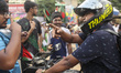 Students of Bangladesh University of Engineering and Technology (BUET) block the Shahbagh...
