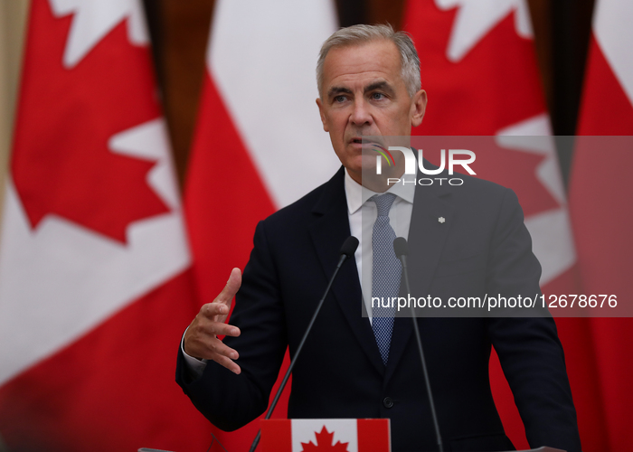 Prime Minister Donald Tusk Meets With Canadian Prime Minister Mark Carney In Warsaw