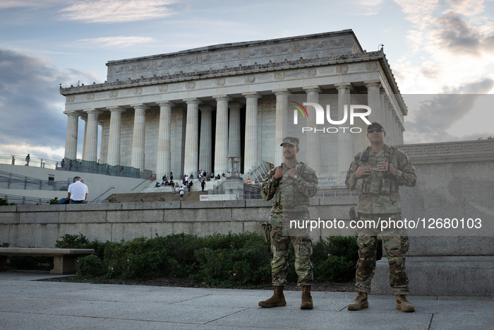 Armed troops patrol Washington, DC