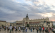 KRAKOW, POLAND – AUGUST 27:A bustling Sukiennice and Market Square area filled with touri...