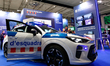 A police car from the Catalan police Mossos d'Esquadra, equipped with a 360-degree surveil...
