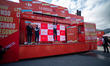 Jay Vine from Australia of the UAE Team Emirates XRG stands on the podium in stage 6 of La...