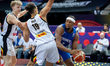 Guerschon Yabusele plays during the FIBA EuroBasket match between Belgium and France in Ka...