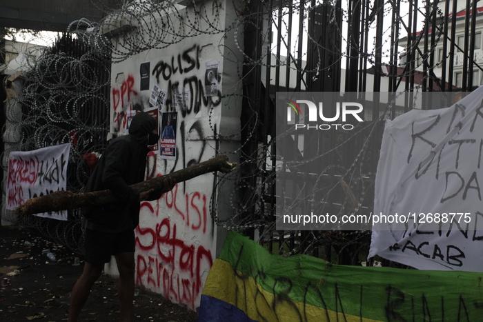 Protest Follow A Motorcyclist Killed In A Demontration Against Housing Allowances For Members Of Parliament In Bandung