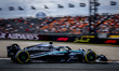 Formula 1 driver George Russell of Mercedes participates in the free practice at the Formu...