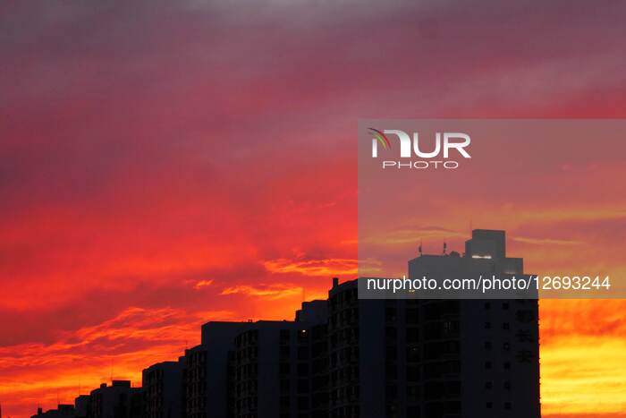 Burning Clouds Scene in Beijing