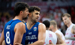 Tomer Ginat and Deni Avdija play during the FIBA EuroBasket match between Poland and Israe...