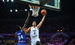 DENI ADVIJA plays during the EuroBasket 2025 game between Israel and France in Katowice, P...