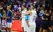 Nimrod Levi plays during the EuroBasket 2025 game between Israel and France in Katowice, P...