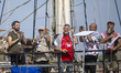 The Global Sumud Flotilla sets sail from Barcelona towards Gaza, in Barcelona, Spain, on A...