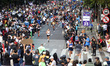 Runners take part in the XLII Mexico City International Marathon in Mexico City, Mexico, o...