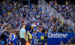 Fans of RC Deportivo La Coruna celebrate a goal during the LaLiga Hypermotion football mat...