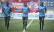 Referees warm up as Ikorodu City FC play a goalless draw against El-Kanemi Warriors FC in...