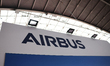 Airbus logo is seen at the International Defence Industry Exhibition in Kielce, Poland, on...