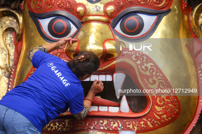 First Day Of Eight Day Long Festival Of Indrajatra.