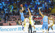 Giannis Antetokounmpo of Greece shoots the ball. Spain plays against Greece for Group C du...