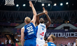 Mouhammadou Jaiteh and Tryggvi Hlinason play during the FIBA EuroBasket match between Fran...