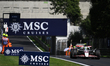 Oliver Bearman of the Moneygram Haas F1 Team, driving the Haas Ferrari VF-25, faces a prac...