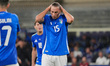 Pio Esposito (Italy) disappoints during the FIFA World Cup 2026 Qualifiers, Group I footba...