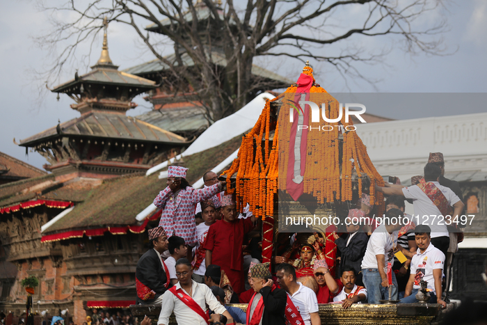 Nepal’s Living Deities Start Five-day Tour Of The City On Indra Jatra