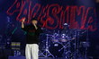 Puerto Rican rapper Residente performs for free in Mexico City, Mexico, on September 6, 20...