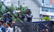 The Gen Z group protests against corruption and the ban on social media platforms by the g...