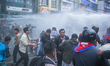 The Gen Z group protests against corruption and the ban on social media platforms by the g...