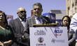 The executive director of the ACLU of Southern California, Chandra Bhatnagar, speaks at a...