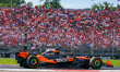 Oscar Piastri of Australia drives the (81) McLaren F1 Team MCL39 Mercedes during the free...